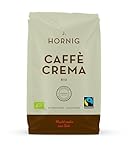 J. Hornig Kaffeebohnen Espresso Bio & Fairtrade, Caffè Crema Bio, 1kg ganze Bohnen, schokoladiger Geschmack, für Vollautomaten, Siebträgermaschine und Espressokocher