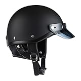 Halbschalen Motorradhelme Für Herren - Halbschalen Helm,Schnellspannung Belüftung Radhelm Für Winter Pendeln Rennen Rollerfahren