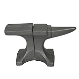 Amboss-Buchstützen aus Gusseisen, 2 Stück, mit glatter flacher Oberseite, 20,3 cm L x 11,4 cm H x 8,3 cm T, rustikale graue Buchhalter für Zuhause oder Büro, industrielle Metallverarbeitungsdekoration