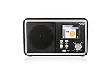 Xoro HMT 300 Internet Radio (2,4 Zoll Color LCD, BT, MP3 Playback, USB charging, RC, 1x 3W, Holzoptik) black