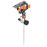 Brandson - Impulsregner - Kreis- und Sektorenregner - 3/4 Zoll - Rasensprenger mit Pulsation – rotierend – mit Schnellkupplung – große Flächen bis 200 m2 – Garten Rasensprinkler