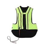 LMLTOP Ganzjahres-Motorrad-Airbagweste Fluoreszierende Airbagweste for Motorradfahrer for Radtouren, Motorradtouren, Fahrräder Wird Ohne CO2-Kartusche Geliefert (Color : Green, Size : S)