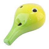 Kisangel 6 Langmängelflöte Okarina Musikinstrument Musical Kleine Okarina Mund Okarina Loch Okarina Für Flasche Von Musikinstrumente Okarina-flöte Keramik Green