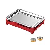 AOOOWER Outdoor-Grill-Heizplatte, Edelstahl, Warmhalteplatte, hält mehrere Gerichte für Gäste