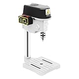Tischbohrmaschine Standbohrmaschine,340W Mini-Säulenbohrmaschine, kabelgebundene Mini-Tischbohrmaschine,Bohrtiefe 25mm,Spannzangen-Durchmesser 1-10mm