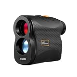 Oniissy Laser Entfernungsmesser Jagd/Golf 500M Schwarz,Entfernungs und Geschwindigkeits Modus,6X Vergrößerung,Bogenschießen Entfernungsmesse, Range Finder Golf Rangefinder mit Flag-Lock Vibration