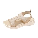 Generisch Sandalen Damen Sommer Waschbare Slingback Orthopädische - Bequeme Sommerschuhe Römersandalen Leichte Mesh Weiche Sohle Wandersandalen Damensandalen Atmungsaktive Sport Strick Schuhe