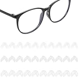 Qianyu 30 Paar Nasenpads Brille Anti-Rutsch Silikon Selbstklebende Brillen Pads Ultrastarker Halt Weiche Nasenpads Ersatz-Brillenpolster für Vollrahmen Brillen Sonnenbrillen