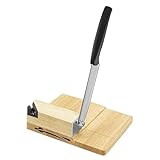 18x22x6cm Holzbasis-Hacker mit Edelstahlmesser zum Schneiden von Reiskuchen für Familien, Restaurants, Einkaufszentren, Hotels, Camping, Outdoor