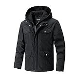 Generisch Jacke für Herren und Atmungsaktive Wanderjacke Herren Winterjacke Übergangsjacke Leichte Outdoor Puffer Jacket Gepolstert Herren Jacke Wasserdicht Fahrradjacke Herren Atmungsaktiv