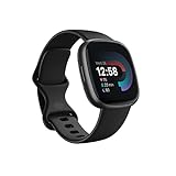 Fitbit Versa 4 Fitness-Smartwatch mit täglicher Bereitschaft, GPS, 24/7 Herzfrequenz, 40+ Übungsmodi, Schlaf-Tracking und mehr, Schwarz/Graphit, Einheitsgröße (S & L-Bänder im Lieferumfang enthalten),