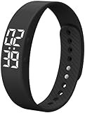 Fitnessuhr Damen Herren Uhr Digital Schrittzähler ohne App und Handy Laufuhr Kalorien Distanz Fitnessarmband Sport Armbanduhr Digital Uhr Armband Stoppuhr Fitness Tracker Kinderuhr Wecker