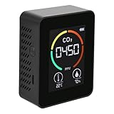 Mini-CO2-Detektor | Leichter tragbarer 3-in-1-Kohlendioxiddetektor Luftqualitätsmonitor,Verbesserter nichtdispersiver Infrarotsensor (NDIR) Genaue Digitalanzeige