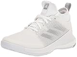 adidas Women's Crazyflight Volleyball Shoe, White/Silver Metallic/Grey, 8