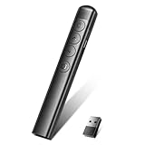 Multifunktionaler Presenter YOURKAY Wireless Presenter Powerpoint Fernbedienung Laptop mit Hyperlink Lautstärkeregler, 2.4 GHz S9-PPT Pointer für Präsentationen,USB Presenter für Mac Laptop Computer