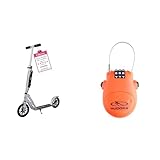 HUDORA BigWheel 205 Scooter - Stabiler Aluminium-Roller & Kabel-Schloss Fahrrad Scooter, Zahlenschloss, 14492