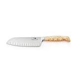 Burny HACKEPETER Santokumesser mit Kulle Maserbirke 16 cm