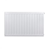 Belrad Typ 22 (Höhe x Breite) 600x800 mm Universalheizkörper Kompakt & Ventilheizkörper Halter & Ventil - 6 Anschlüsse