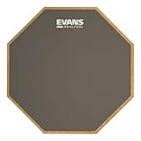 Evans RealFeel - Drum Practice Pad - Drum Pad - Drummer Practice Pad - Gummi, einseitig, ständermontierbar, 7 Zoll