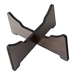 FRCOLOR Stabiler Steel Tongue Drum Ständer mit Holzstruktur Verstellbarer Handpan Halter für Zungentrommel Rutschfester Percussion Instrumentenständer für Zuhause und Musikunterricht