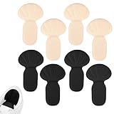 Hackenpolster Schuhe, 4 Paar Fersenpolster, Fersenschutz für Schuhe, Fersenkissen, Heel Pads, Fersenfreund, Verhindert Reibung und Blasenbildung, Passt in übergroße Schuhe(Schwarz/Grau)