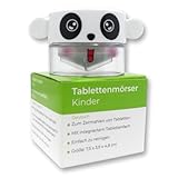 LisaCare Tabletten Mörser - 5 x 4cm Medikamenten Mörser für Kinder - Mörser für Tabletten mit Pillendose im Deckel für Zuhause & unterwegs (Panda-Motiv)