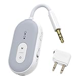 Ankilo Bluetooth 5.3 Adapter für Flugzeug/TV,2-in-1 Bluetooth Transmitter Empfänger mit atpX,3.5mm Bluetooth Audio Adapter für TV Audio zu,Fitnessstudio,Tablets,Auto