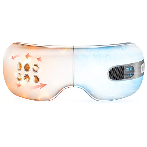 BOQUBOO Augenmassagegerät mit Kühlung und Wärme, Musik, Wiederaufladbares und Faltbares Elektrisches Augenmassagegerät, Lindert Verspannungen Verbessert den Schlaf, Weihnachtsgeschenke