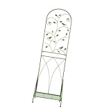 Harilla Gartenspalier mit Pflanzenständern, Blumenpflanzenstütze, Blumentopfständer, Mehrzweck-Rasengitter für Kletterpflanzen für den Hinterhof, GrÜn