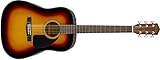 Fender CD-60 Dreadnought V3 DS Akustikgitarre, Walnussgriffbrett, 3-Tone Sunburst, Inklusive kostenloser virtueller Kurse auf Fender Play