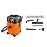 FEIN Combo Nass-/Trockensauger für den Anschluss von Elektrowerkzeugen Dustex 35L + Zubehör-Set (2 Metall Saugrohre, 1 Kombidüse mit Wechseleinsätzen, 1 Fugendüse, 1 Saugpinsel, 1 Krümmer.)