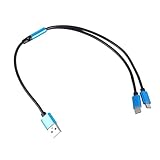 Xinsheinelry 2 In 1 USB Zum Typ C Splitter 2 In 1 Typ C MicrousB Portladekabel Schnelles Ladekabel Für 3 Mobiltelefone