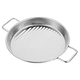 ANDRESLAD Runde Pizza Pfanne mit Griffen Hochwertige Backpfanne für Zuhause zum Backen von Frischer und Gefrorener Pizza Vielseitig Einsetzbar als Grill und Backblech