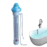 Schwimmendes Thermometer für Pool, Wassertemperaturmessgerät für Pools, lustige Anzeige für den Außenbereich, Haus, See, Innendusche, Kinder, Familie