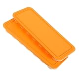 CIYODO 2 Stück Eisform Eiswürfelbereiter Hersteller Herstellung Eiswürfelform in Lebensmittelqualität Tabletts Eisbehälter Für Gefrierschrank Eiswürfelschale Kofferaufbau: Hdpe Orange