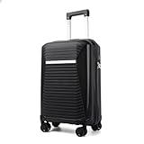 Mixibaby Gorilla Hartschalen Koffer Trolley Reisekoffer Rollkoffer Handgepäck mit 4 Zwillingsrollen, Farbe:Schwarz PP23