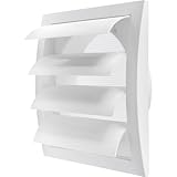 Ø150mm 190x190 mm Lüftungsgitter mit integriertem Schädlingsschutz, stabil, Lüftungsgitter, HVAC Lüftungsschlitzabdeckung (Ø150mm, Weiß)