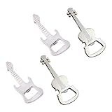 HEMOTON 4 Stück Gitarren-korkenzieher Schlüsselhalter Manuelle Dosenöffner Foto Schlüsselanhänger Gitarren-schlüsselanhänger Mini Weinstopper-entferner Tragbare Flaschenöffnungswerkzeuge
