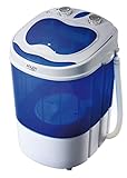 JUNG ADLER AD8051 Mini Waschmaschine mit Schleuder blau, Waschautomat bis 3 KG, Reisewaschmaschine, Miniwaschmaschine, Camping Mobile Waschmaschine, Toploader (1 Kammer)