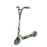 Atom Dirt Rider Scooter Grün & Schwarz | Robuster 2-Rad-Scooter | Perfekt für Offroad-Stunts & Tricks | Dirt Ramp Trick-Scooter | Max. Gewicht 100 kg | Für Erwachsene & Teenager ab 6-18 Jahren