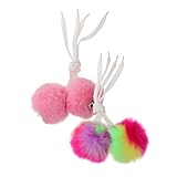 YARNOW 4 Stück Pelzkugelschmuck bunt Skaten farbig Bommel für Rollschuhe Pompoms Pompons Skate Dekoration ponpons Skating-Zubehör Bommel Schnürsenkel Rollschuh-Flauschbälle Kunstfell