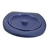 NUOBESTY Toilleten Sitz wc-sitz toilettendeckel Toilettensitzabdeckung Toilettenbrillenhalterung Toilettensitz Fixierung Toilettensitze rund länglicher Toilettensitz Abs Sky-blue