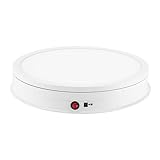 42cm Elektrischer Drehteller mit Touch-Schalter und die Fernbedienung 360° Drehbarer Displayständer Geräuscharm für Produktanzeige Fotografie Video Live-Video Schmuck Display