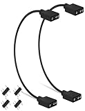 upHere Gaming ARGB-Splitterkabel,ARGB-Verlängerungskabel,5V 3-poliges adressierbares RGB-Kabel,ARGB Splitter und Fan Splitter für Computergehäuse,CPU-Kühler und 5 V RGB Lüfter,PC Kabel RGB(2er-Pack)