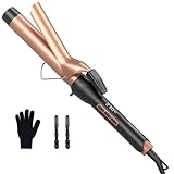 BESTOPE PRO Lockenstab 32mm, Lockenstab Große Locken Antistatischer Tourmalin-Keramik-Welleneisen LCD-Anzeige 120°C-230°C Schnelles Aufheizen Lockenstäbe für Natürliche, Lockere Locken