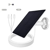 3 W/5 W USB-Solarpanel for Überwachungskamera, IP66 wasserdicht, Solarpanel for Außenkamera, 360° verstellbares Ladegerät mit Micro-USB-/Typ-C-Anschlüssen(3W)