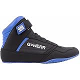 Gwear Classic High Tops - Bodybuilding und Fitness Schuhe mit Logo leicht bequem perfekt für Gym Sport Krafttraining (schwarz / blau, EU Schuhgrößensystem, Erwachsene, Numerisch, M, 38)