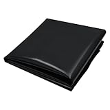 Teodute 6x8m Teichfolie, Schwarz HDPE Teichfolien Schwerlast, Dichtungsfolie Teichmembran für Fischteiche, Brunnen, Wassergarten und Wasserfall