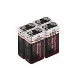 Warriors 9V blockbatterie Batterie 9 Volt blockbatterie blockbatterien 9v alkalisch, Ultra High Power, Ultra Long Life, für Rauchmelder, Brandmelder, Alarmsensoren 6lr61 6F22 PP3 MN1604 (4)