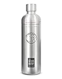 SodaBär® | Edelstahl 1L Flasche mit Drehverschluss für Wassersprudler wie Aarke Carbonator, Philips | stabil und perfekt für unterwegs